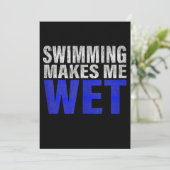 Zwemmen maakt me natte Tanktop Feestdagenkaart (Staand voorkant)
