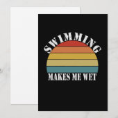 Zwemmen maakt me Natte Zwemmen Feestdagenkaart (Voorkant / Achterkant)