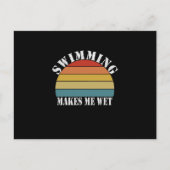 Zwemmen maakt me Natte Zwemmen Lover Aankondigingskaart (Voorkant)