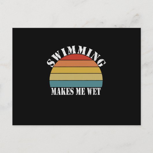 Zwemmen maakt me Natte Zwemmen Lover Aankondigingskaart (Voorkant)