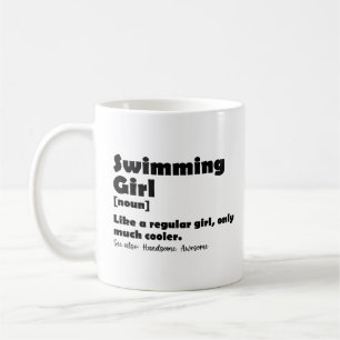 Zwemmen Meisje Grappige Definitie Zwemmer Meisjes Koffiemok
