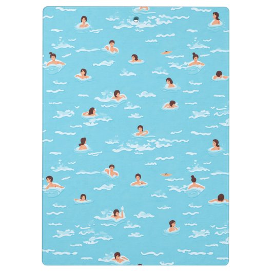 Zwemmen Mensen Clip Board Klembord (Achterkant)