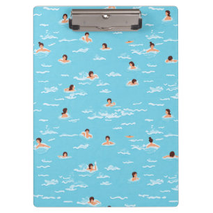 Zwemmen Mensen Clip Board Klembord