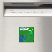 Zwemmen met blauw haar magneet (Insitu (Vaatwasser))