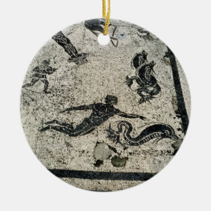 Zwemmen met de Dolfijnen, van het Frigidarium o Keramisch Ornament