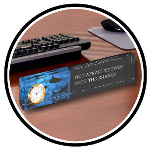 Zwemmen met de Sharks Executive Kantoor Naambordje