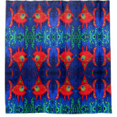 Zwemmen met de vissen douchegordijn (Voorkant)