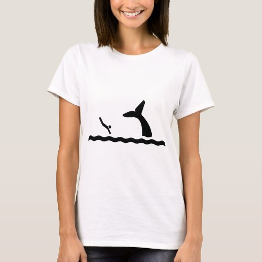 Zwemmen met de walvissen t-shirt (Voorkant)