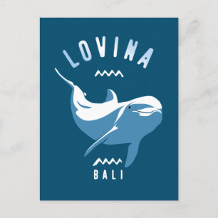 Zwemmen met dolfijnen Lovina Bali Briefkaart