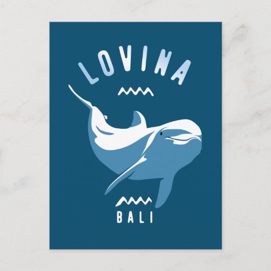 Zwemmen met dolfijnen Lovina Bali Briefkaart (Voorkant)