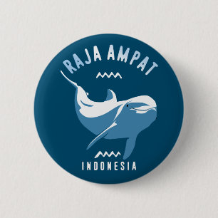 Zwemmen met dolfijnen op Raja Ampat Ronde Button 5,7 Cm