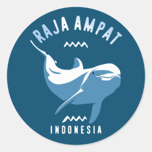 Zwemmen met dolfijnen op Raja Ampat Ronde Sticker