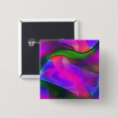 Zwemmen met dolfijnen vierkante button 5,1 cm (Voorkant /achterkant)