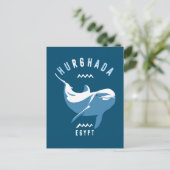 Zwemmen met Dolphins Hurghada Egypt T-Shirt Briefkaart (Staand voorkant)
