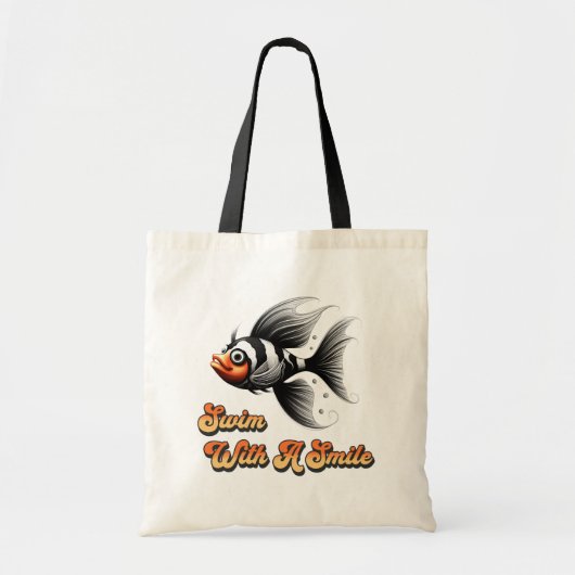 Zwemmen met een glimlach tote bag (Voorkant)