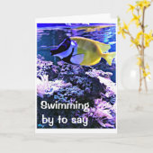 ZWEMMEN MET EEN *VERJAARDAGSGRAP* ALLEEN VOOR "JOU KAART (Gele Bloem)