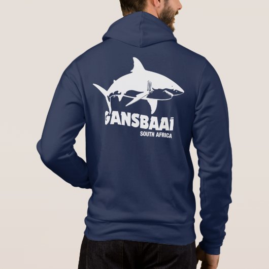 Zwemmen met grote witte haaien - Gansbaai Diving Hoodie (Achterkant)