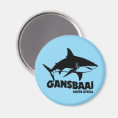 Zwemmen met grote witte haaien - Gansbaai Diving Magneet (Voorkant / Achterkant)