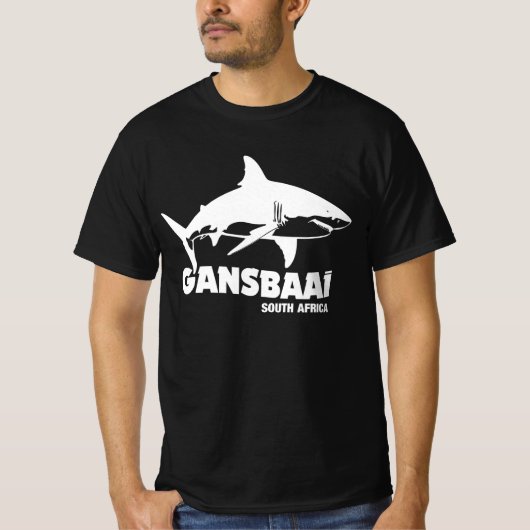 Zwemmen met grote witte haaien - Gansbaai Diving T-shirt (Voorkant)