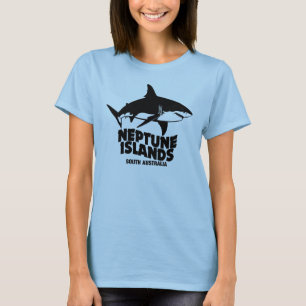 Zwemmen met grote witte haaien Neptunus-eilanden T-shirt