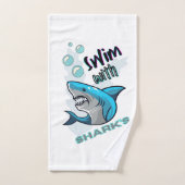 zwemmen met haaien bad handdoek (Handdoek)