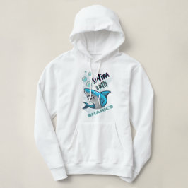 zwemmen met haaien hoodie