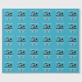 Zwemmen met je hart motivatie cadeaupapier (Vlak)