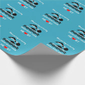 Zwemmen met je hart motivatie cadeaupapier (Hoek)