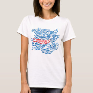 Zwemmen met sardines t-shirt