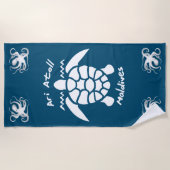 Zwemmen met schildpadden op de Malediven op Ari At Strandlaken (Voorkant)