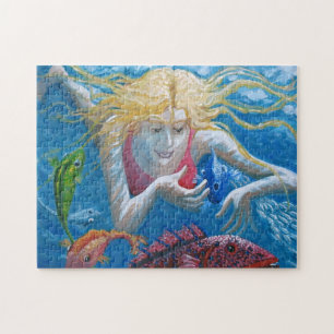 Zwemmen met tropische vissen legpuzzel
