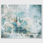 Zwemmen met waterverf verpakkingspapier cadeaupapier (Vlak)