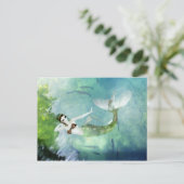 Zwemmen met zalm Briefkaart (Staand voorkant)