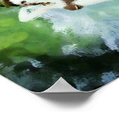 Zwemmen met zalmdruk poster (Hoek)