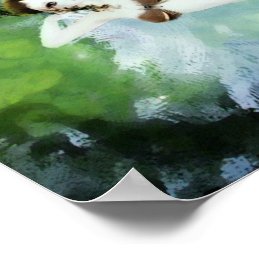 Zwemmen met zalmdruk poster (Hoek)