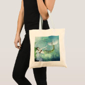 Zwemmen met zalmzak tote bag (Voorkant (product))