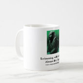 Zwemmen met zinnen koffiemok (Voorkant links)