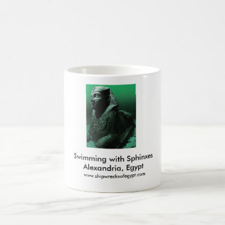 Zwemmen met zinnen koffiemok