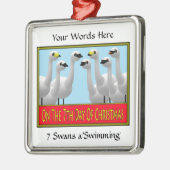 Zwemmen Metalen Ornament (Links)