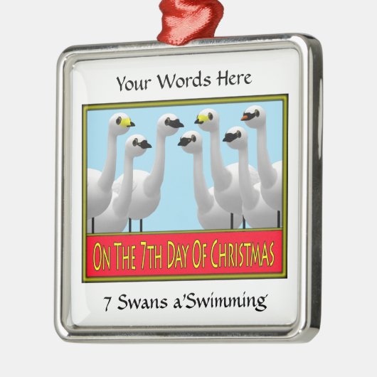 Zwemmen Metalen Ornament (Links)