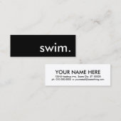 zwemmen. mini visitekaartje (Voorkant / Achterkant)