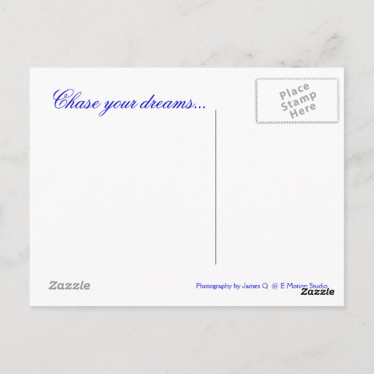 Zwemmen naar het Motivatie Briefkaart (Achterkant)