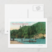 Zwemmen nabij de haven aan de Russische rivier Briefkaart (Voorkant / Achterkant)