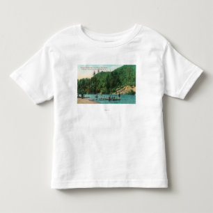 Zwemmen nabij de haven aan de Russische rivier Kinder Shirts