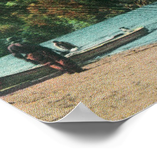 Zwemmen nabij de haven aan de Russische rivier Poster (Hoek)