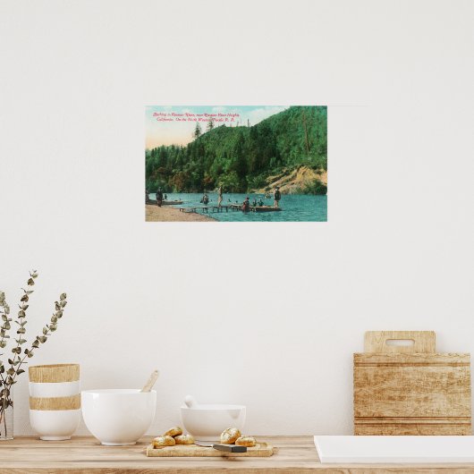 Zwemmen nabij de haven aan de Russische rivier Poster (Keuken)