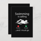 Zwemmen noemt het Decline Accepteren en ik moet ga Informatiekaartje (Voorkant / Achterkant)