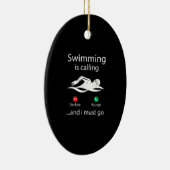 Zwemmen noemt het Decline Accepteren en ik moet ga Keramisch Ornament (Rechts)