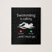 Zwemmen noemt het Decline Accepteren en ik moet ga Legpuzzel (Verticaal)