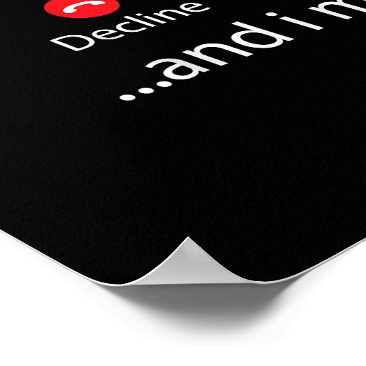 Zwemmen noemt het Decline Accepteren en ik moet ga Poster (Hoek)